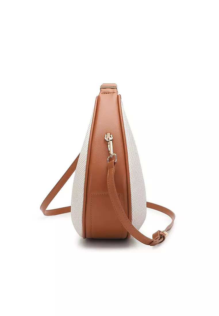 Women's Top Handle Bag / Sling Bag / Crossbody Bag / Shoulder Bag (Tas Tangan Wanita / Tas Selempang Wanita / Tas Bahu Wanita) - Putih