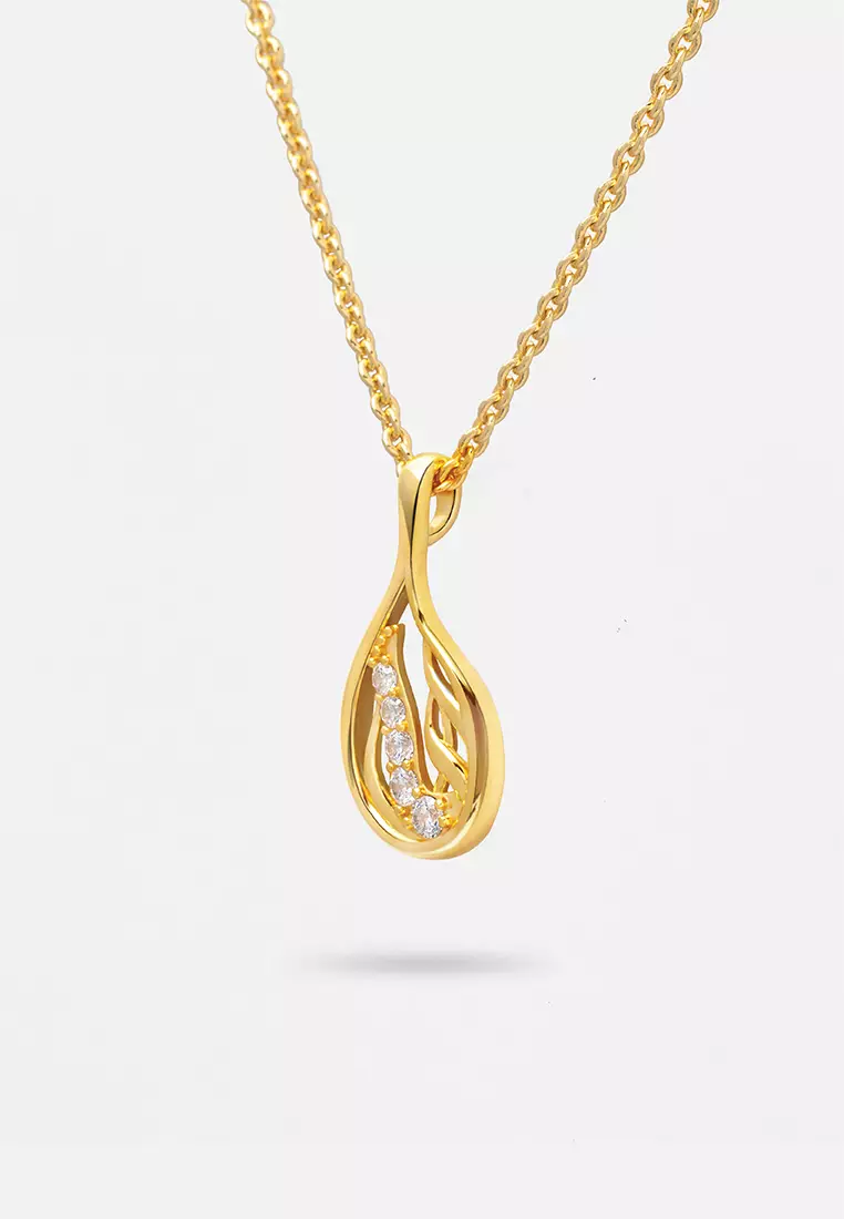 Cora Sheesh Sapphire 18K Gold Plated Pendant