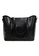 A FRENZ black Women's Vintage Style PU Leather Work Tote Large Shoulder Bag AFB06AC0A00EFBGS_2