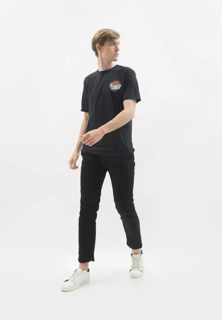 Kaos hitam tshirt polos houseofcuff motif White Tiger READY HINGGA 4XL