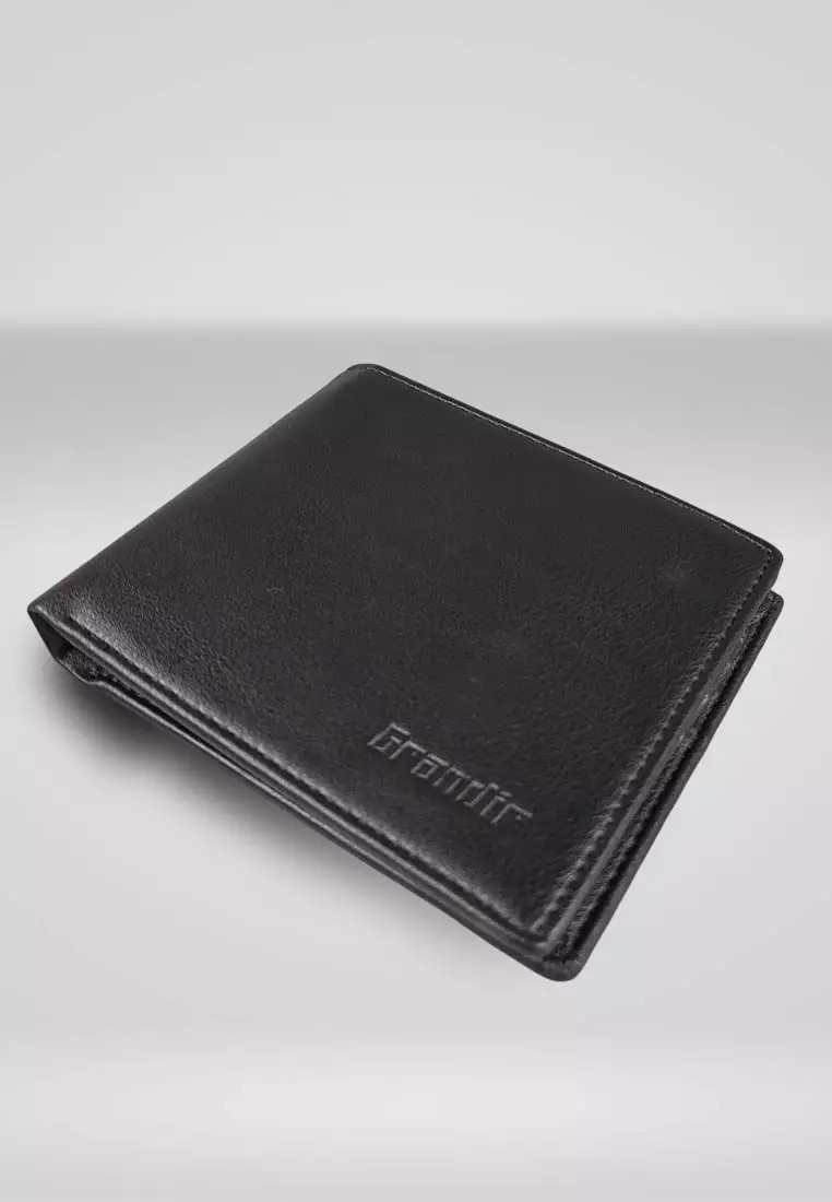 Grandir Men Short Wallet Casual Dompet Lipat Pendek Pria PU Kulit Sintetis