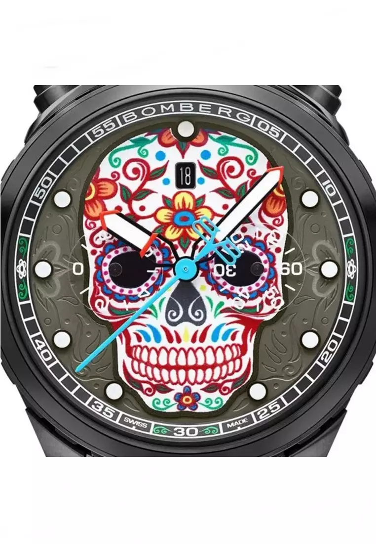 BOLT-68 SUGAR SKULL QUARTZ 45mm MEN WATCH (BS45CHPBA.060-2.11)