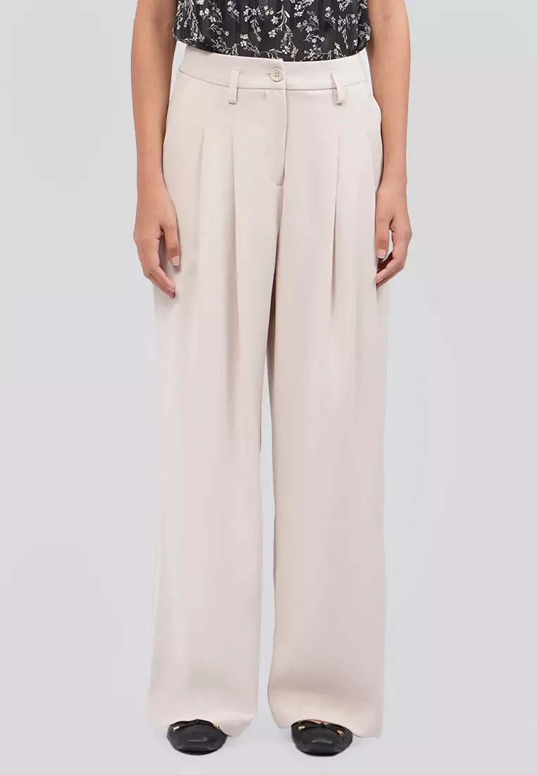 Pleated Wide Leg Pants