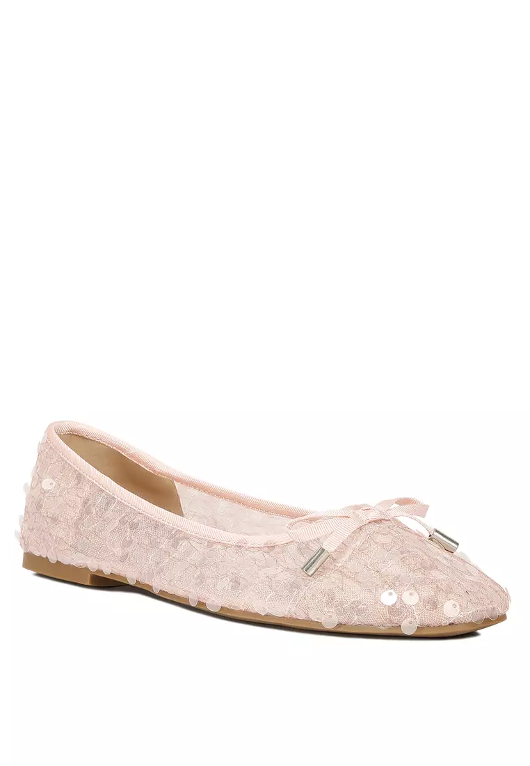 White on sale sequin flats