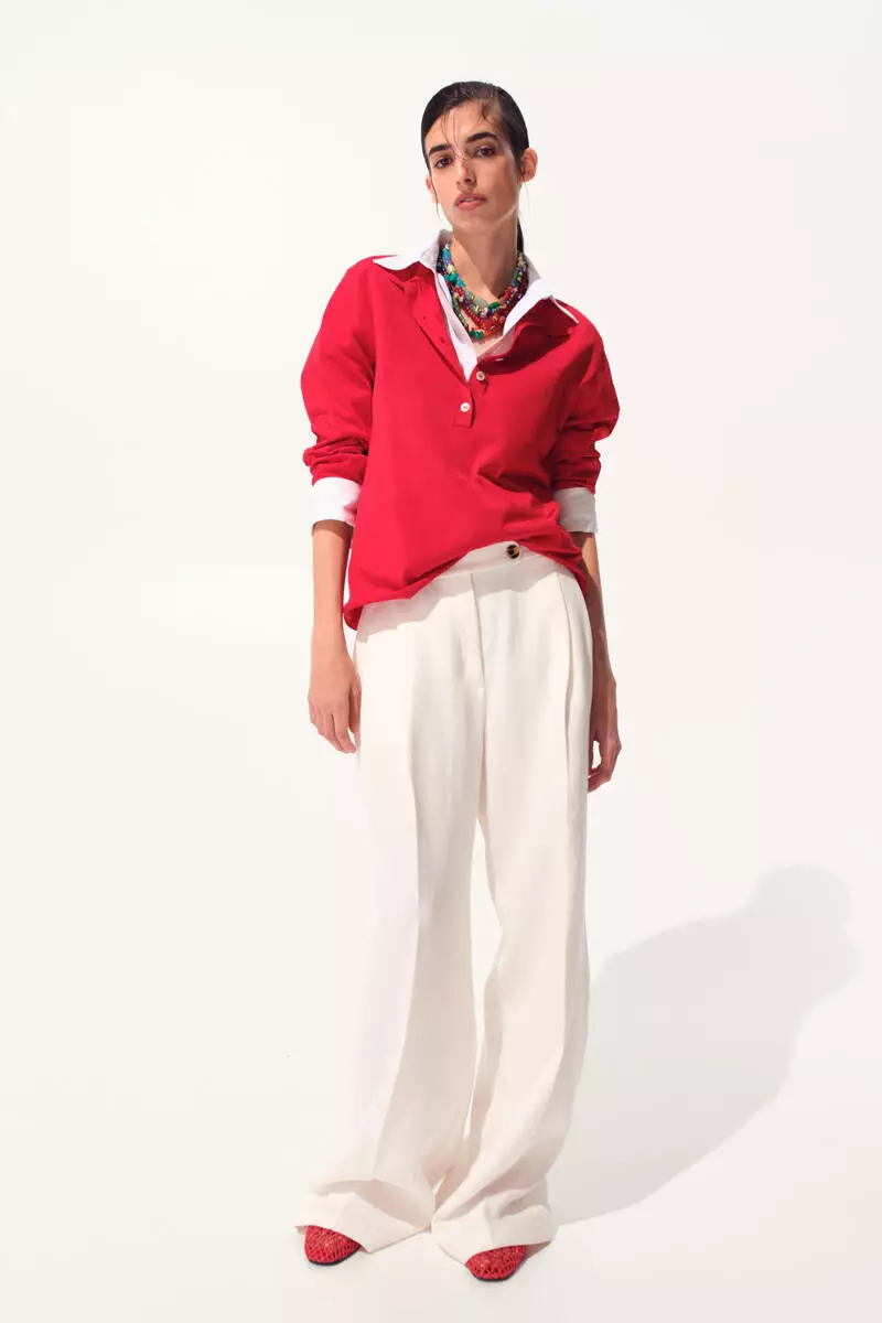 Wide tailored trousers