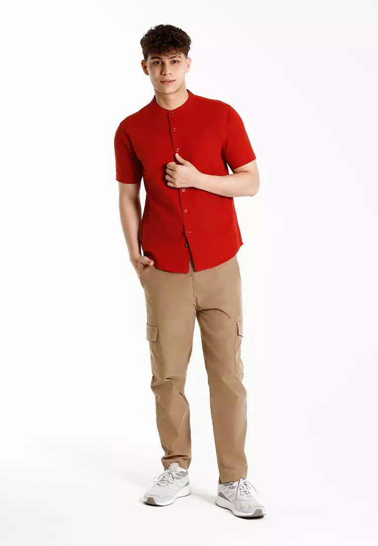 Forest Elastic Waist Trousers Cargo Long Pants Men | Seluar Panjang Lelaki - 10791-13Khaki