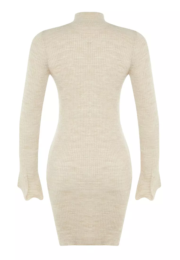 Bubbleroom KNITTED VISCOSE DRESS - Abito In Maglia - Black/nero