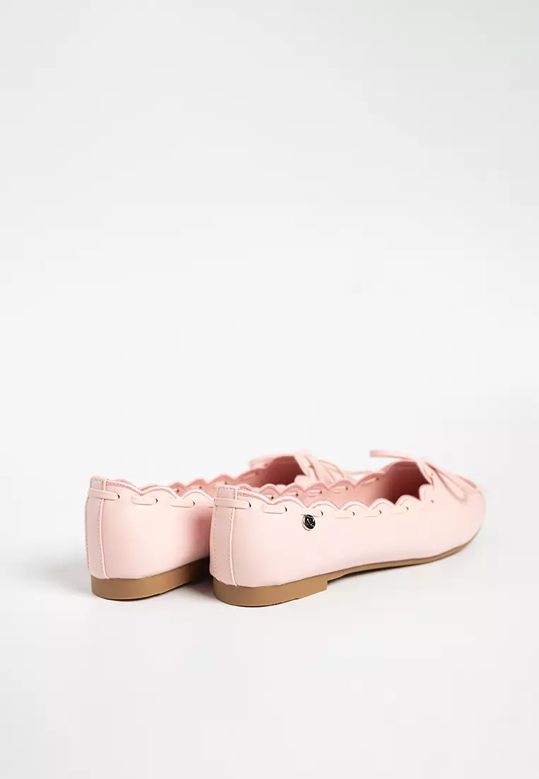 Hannah Scallop Ribbon Flats
