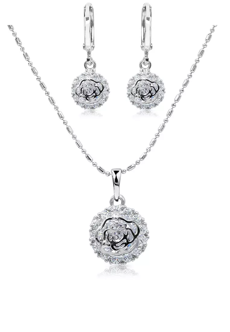 Buy SO SEOUL SO SEOUL Camellia Rose Flower White Diamond Simulant