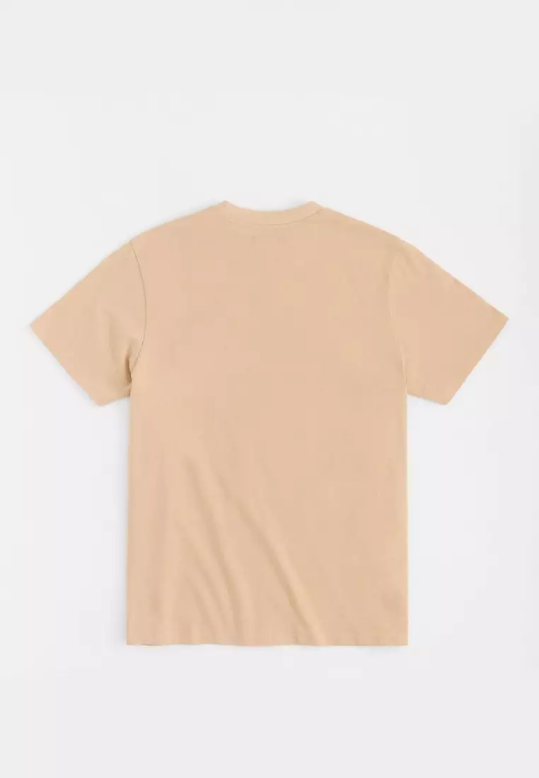 NYC Streetwear - Rhinestones Wolf Short Sleeves Tee - Khaki