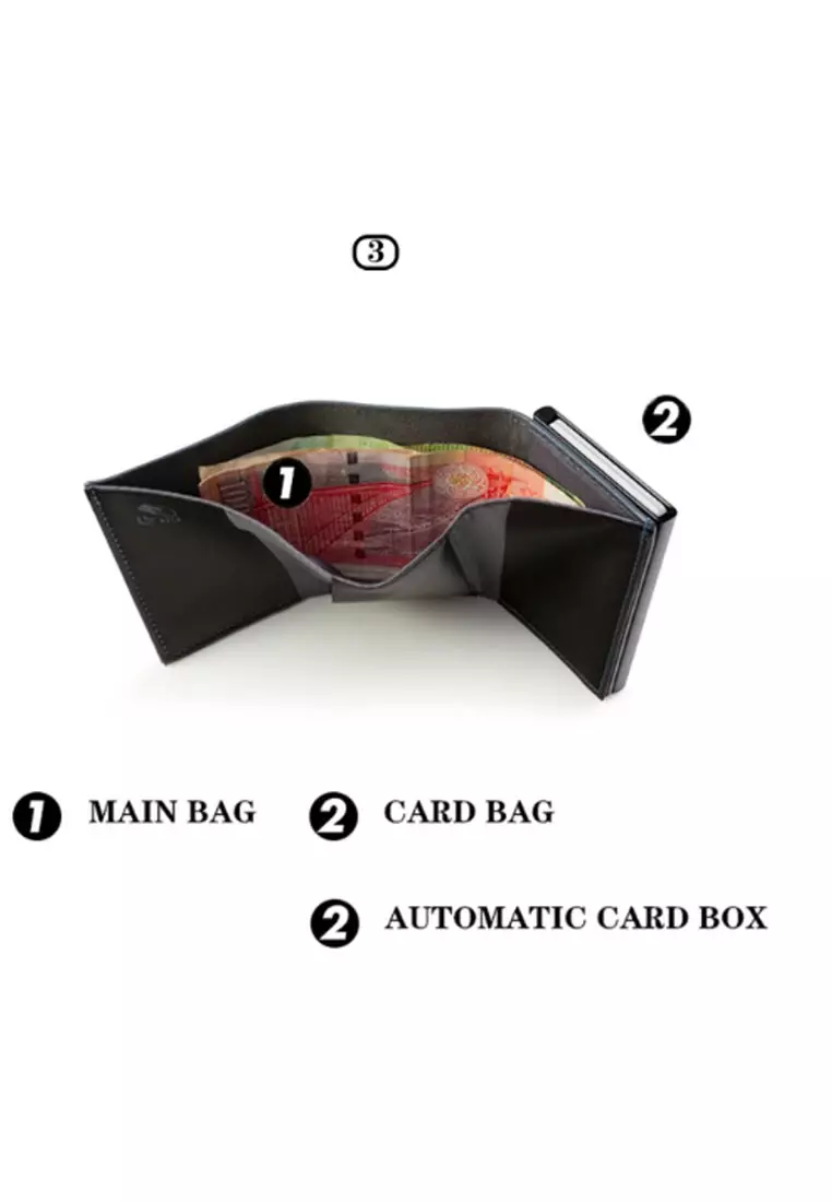 NIID Vegan Leather Mini Wallet - Dark Blue