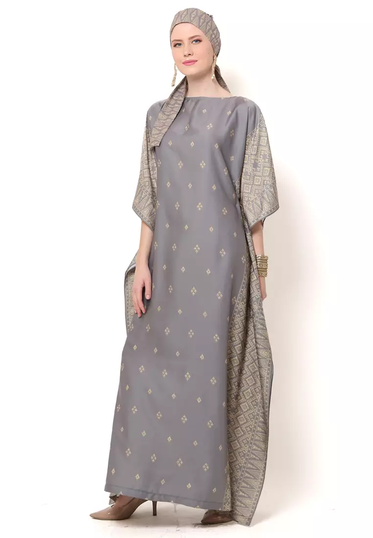 Kanzi Exclusive Short Sleeve Songket Kaftan