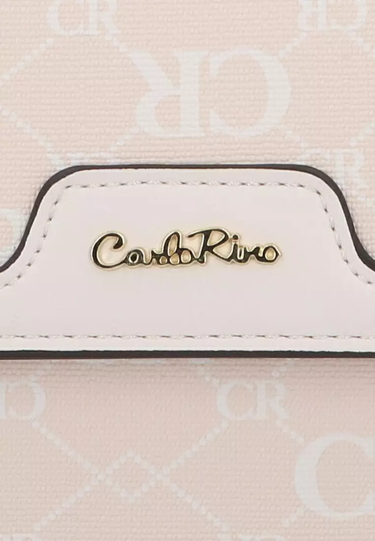 Buy Carlo Rino CR Monogram in Cream Crossbody - Beige Online | ZALORA ...