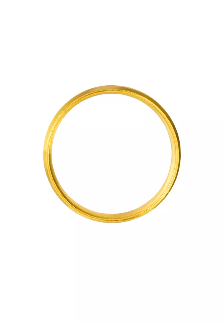 TOMEI Line Edge Xi De Ring, Yellow Gold 916