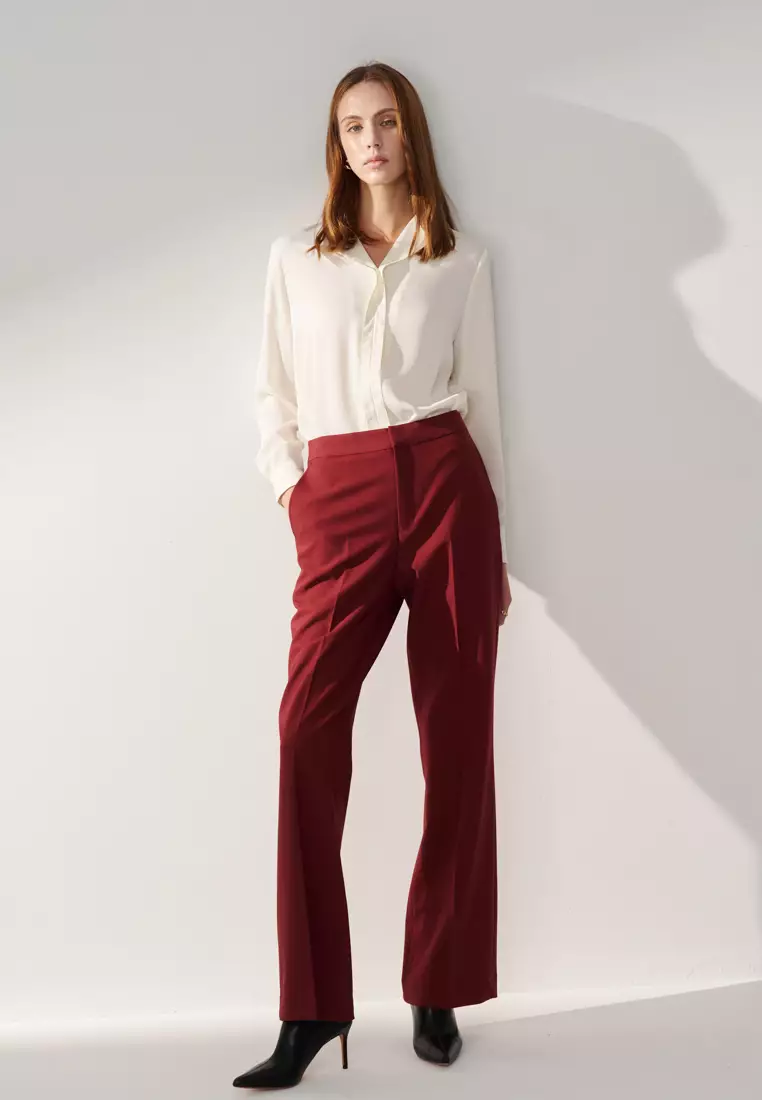 SST&C奶油白絲光造型V領上著