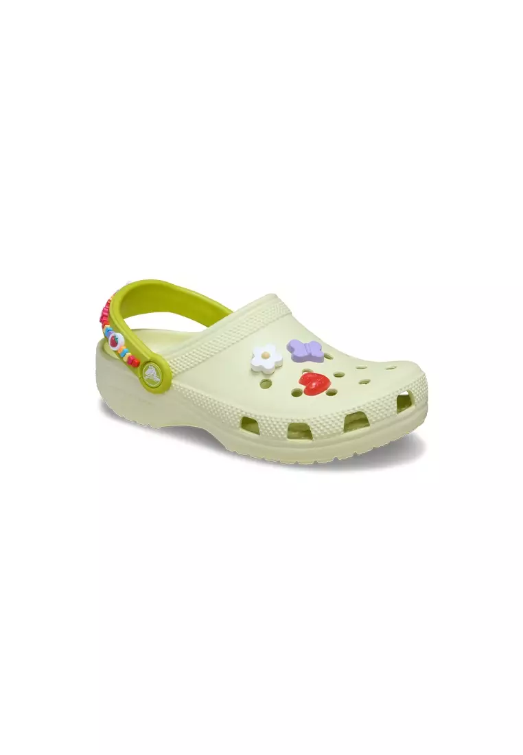 Discount on Crocs  shoes - SKU: Kids' Classic Friendship Bracelet Clog  in Frothy Green