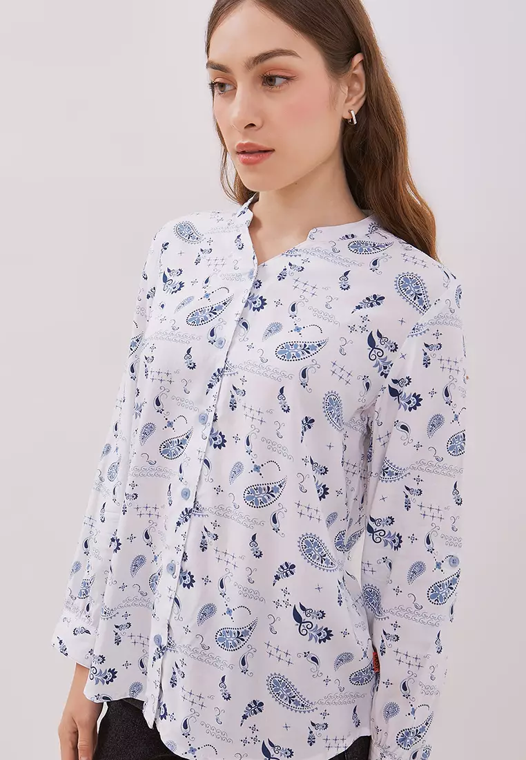 DUST Blouse Miswa Ethnic Putih Comfease (D.116491)