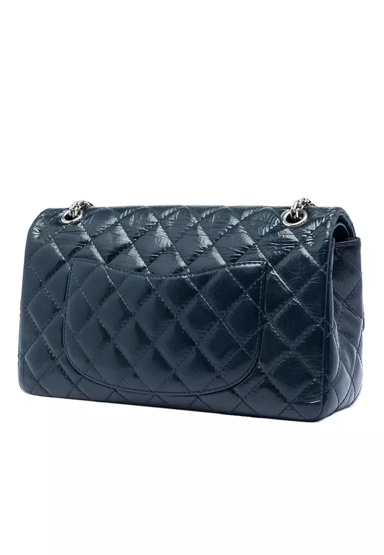 Pre-Loved Chanel Quilted Crinkled Patent Reissue 2.55 Double Flap 226