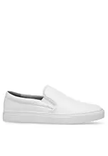 Mens black and white slip on shoes discount