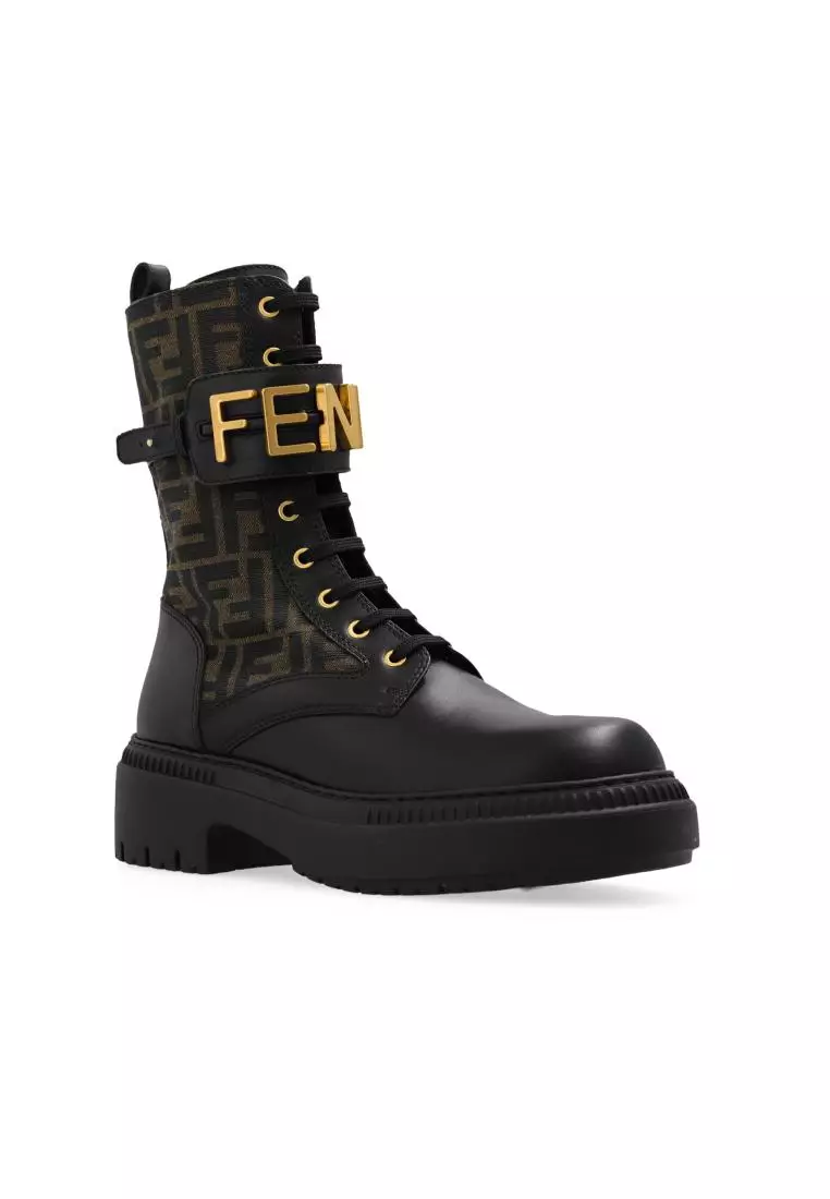 線上選購Fendi Fendi Fendigraphy Ankle Boots - FENDI - Black