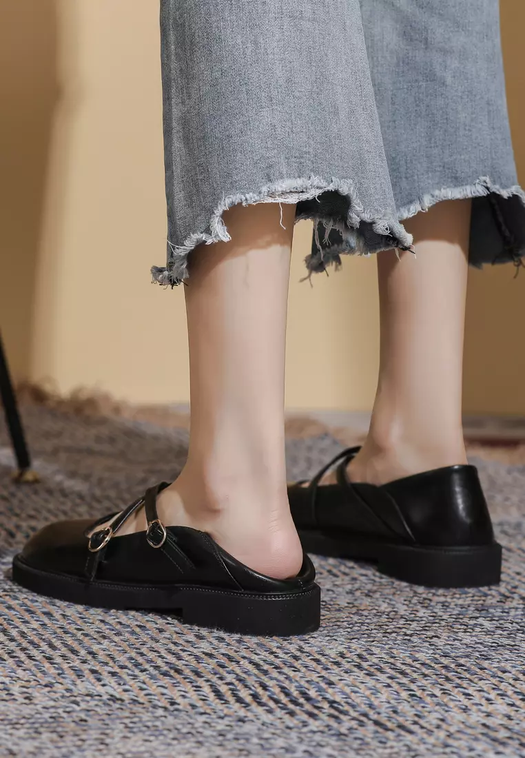 Cross Buckle Strap Mary Jane Shoes WW-T27