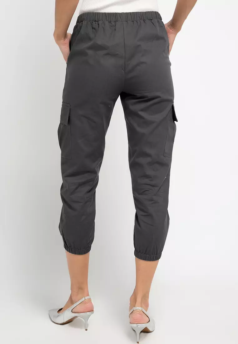 Celana Panjang Cargo Woven Grey