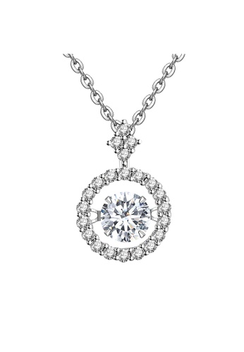 Her Jewellery silver CELÈSTA Moissanite Diamond - Aurelie Pendant (925 Silver with 18K White Gold Plating) by Her Jewellery CE343ACCEF5353GS_1