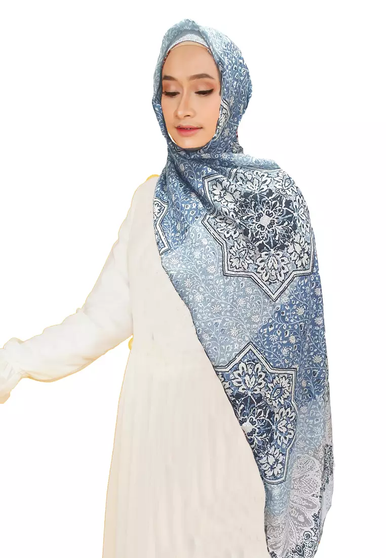 Mandala Viscose Pashmina Blueberry