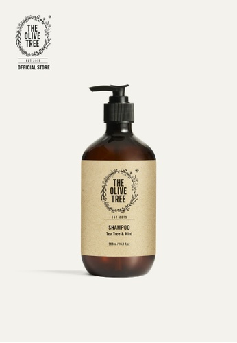 The Olive Tree Natural Sulphate Free Tea Tree Mint Shampoo For Oily Scalpoily Hairdandruff