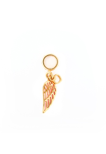 TOMEI pink and gold [TOMEI Online Exclusive] Be Your Wing Charm, Yellow Gold 916 (TM-YG0621P-EC) (1.57G) 257DEACBA5784BGS_1