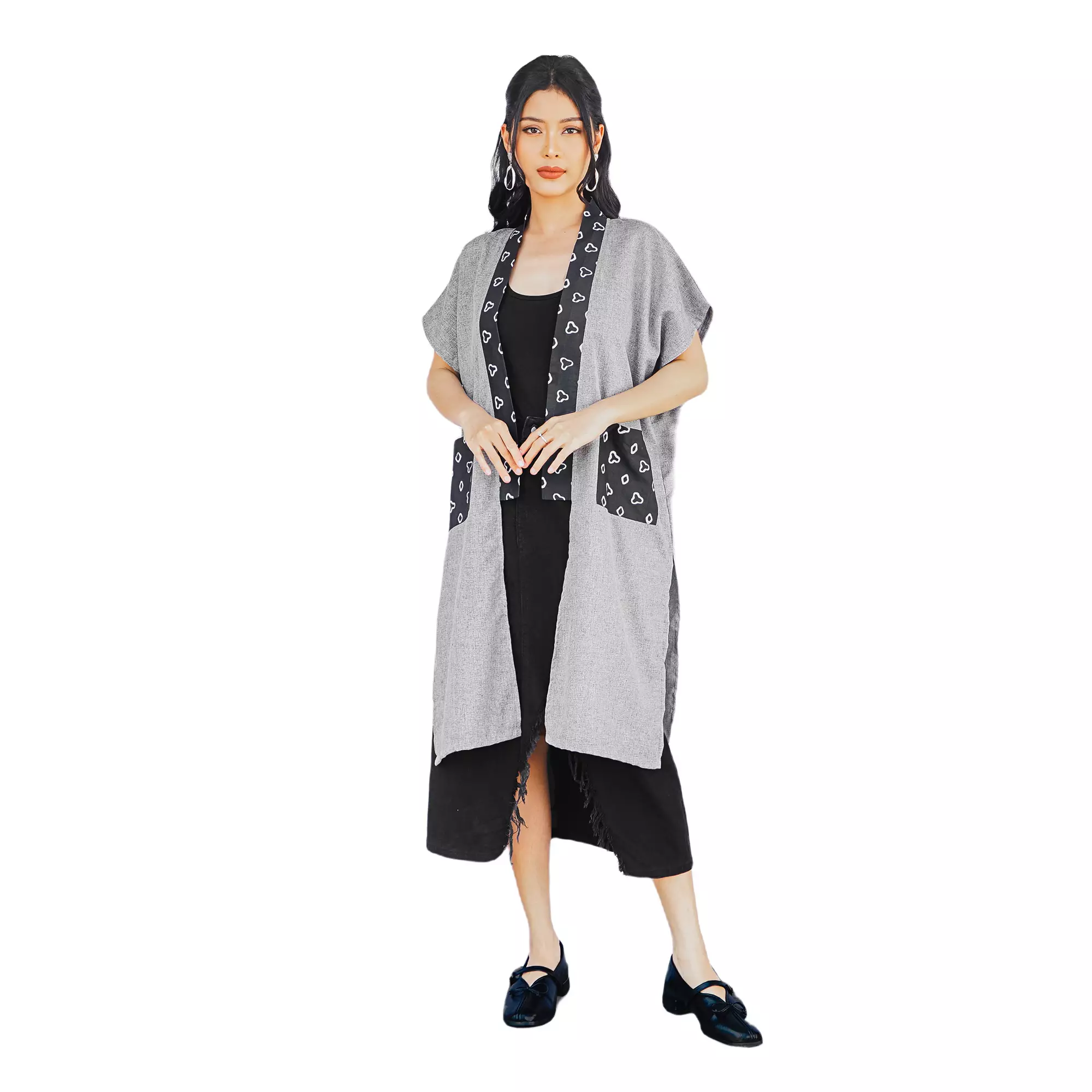 Blazer Batik Wanita - Atasan Batik - Bhatara Batik Ammy - Outer Batik Modern Lengan Pendek