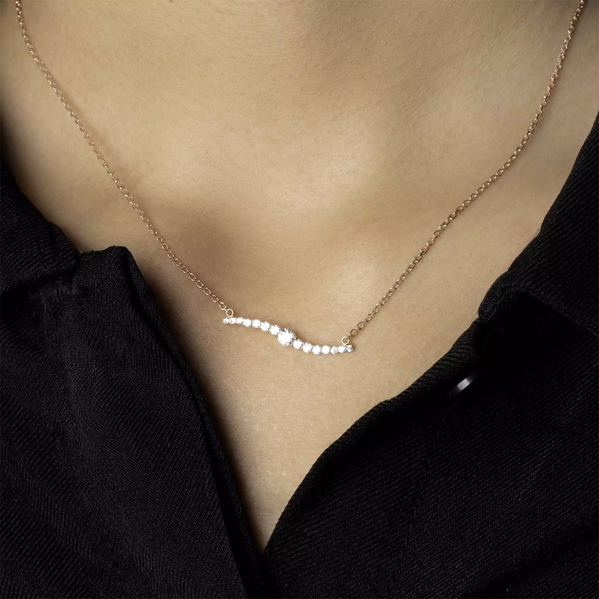 Kalung Serut Emas 7k - Emilia Gold Necklace - Eternal Collection - Juene Jewelry