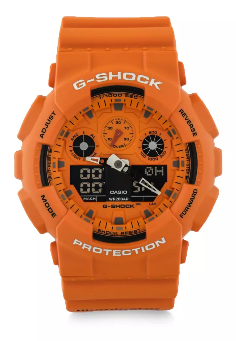 Jual G-Shock G-shock Men GA-100RS-4ADR Orange Original 2024 | ZALORA ...