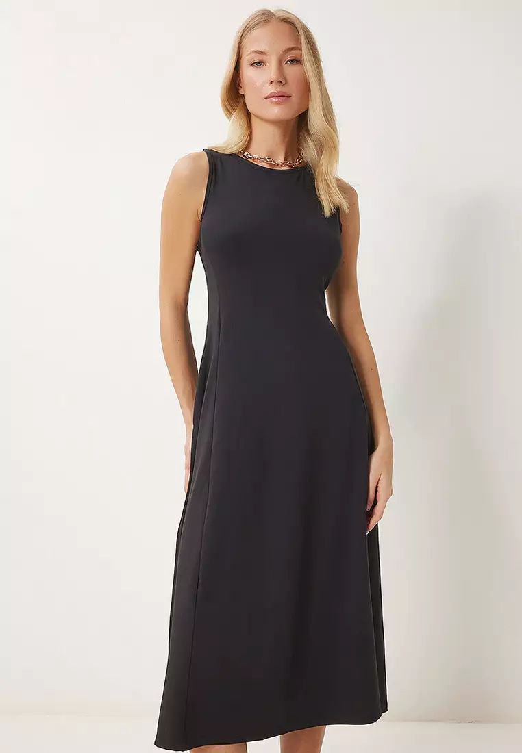Pocket Summer Flared Midi Dress
