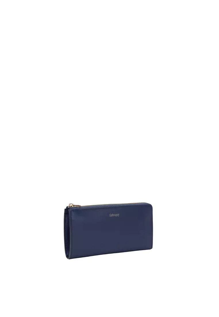 L-Zip Long Wallet - Navy