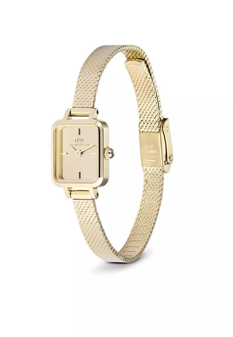 Quadro Mini Reflection Gold - Women Watch stainless steel watch DW Official Authentic Original jam tanggan perempuan DW jam tangan