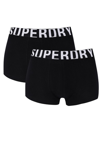 SUPERDRY black and white Trunks Dual Logo Double-Packs - Original & Vintage 48C93USFB868A4GS_1