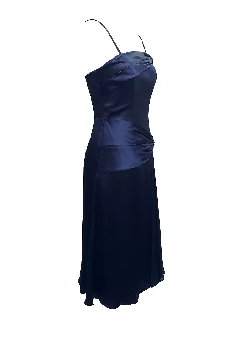 浪漫迷人修身剪裁真絲色丁晚禮服