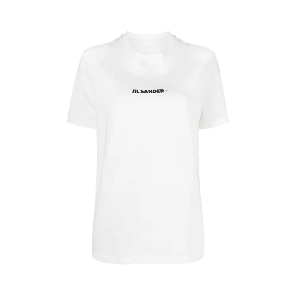 Logo Print Cotton Jersey T-Shirt Natural