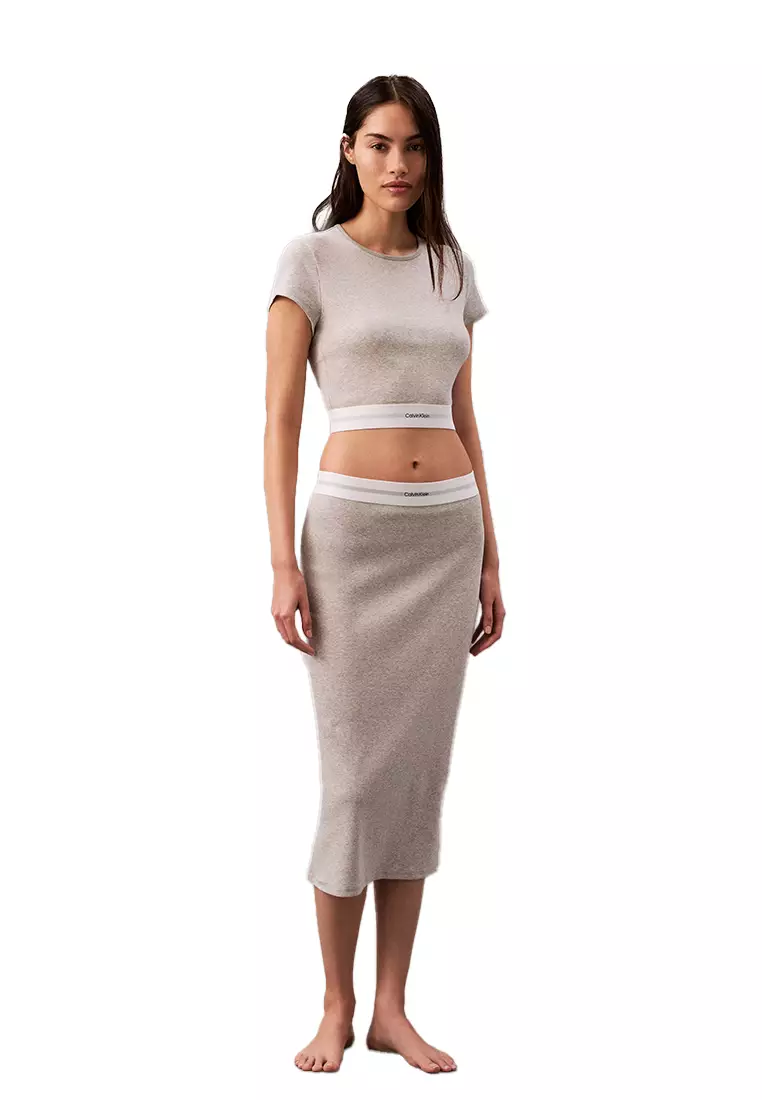 CKU Rib Skirt Grey Heather