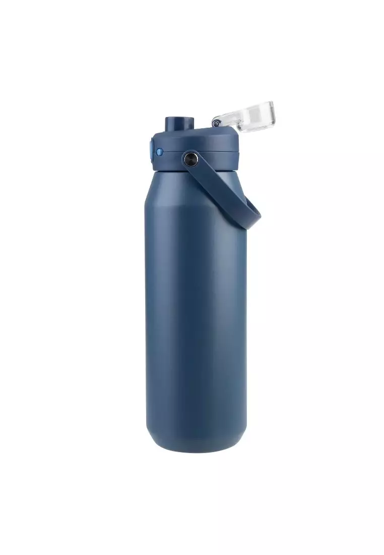 Oasis Ceramic Stainless Steel Triple Wall Capri Quick Release Drink Bottle 1L - Indigo