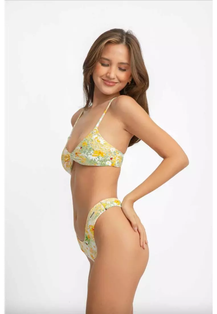 Maui Mid Rise Cheeky Bikini Bottom - Black, Fashion Nova, Swimwear