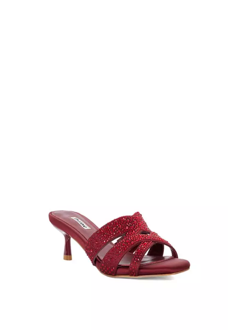 Malani-Burgundy Dressy Sandals