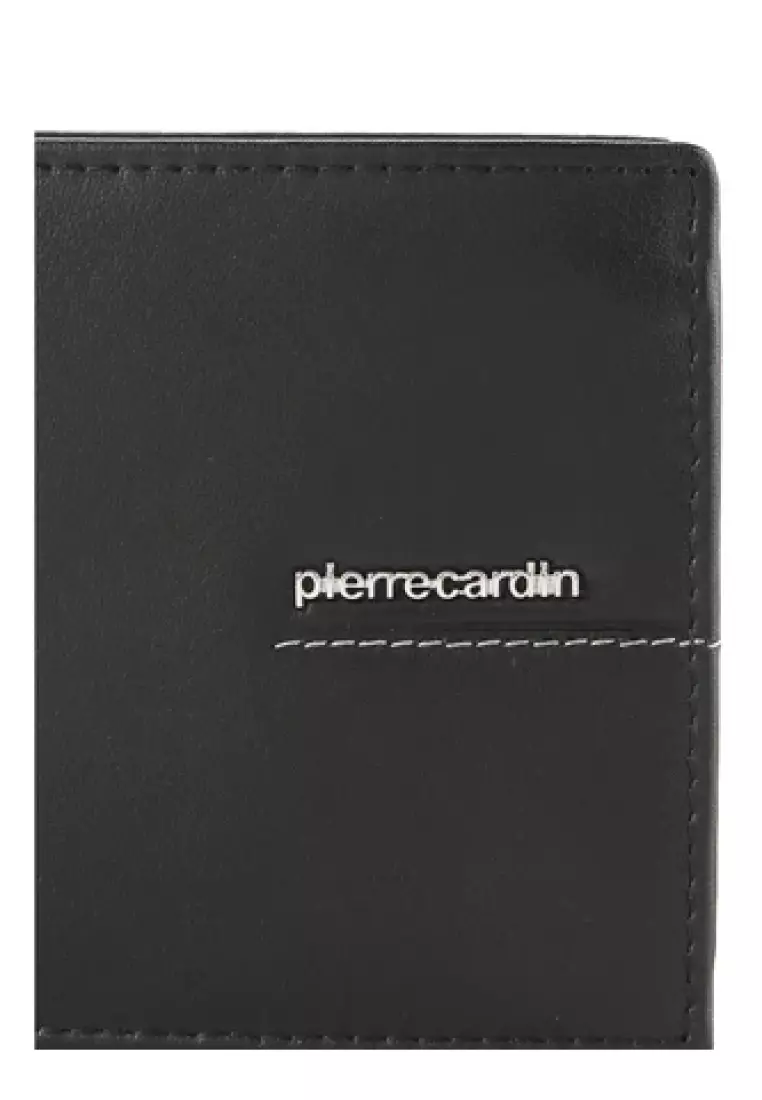 Pierre Cardin Dompet Lipat Pria Kulit Leather Dompet Pendek Branded Men Short Wallet 0111429501BLA