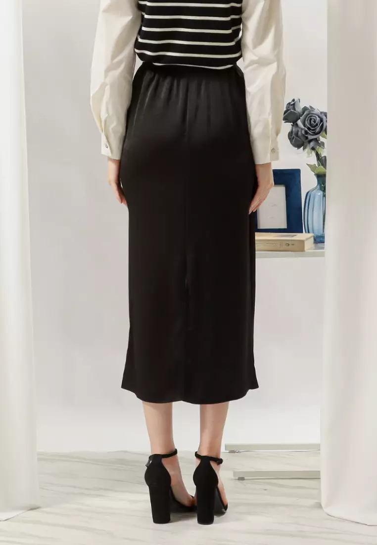 Keliy Midi Skirt in Black