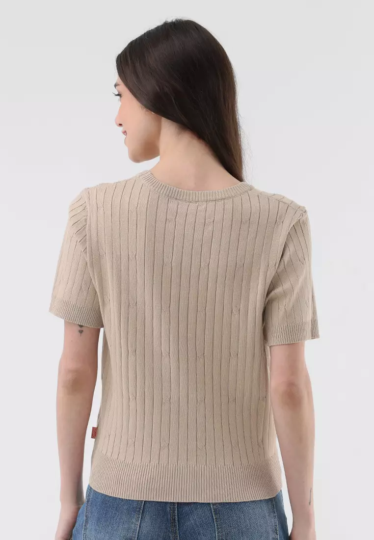 Short Sleeve Knitted Blouse