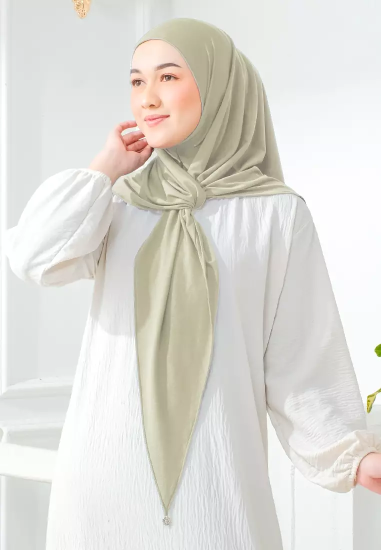 HIJAB INSTAN ZYANA - OLIVE GREEN