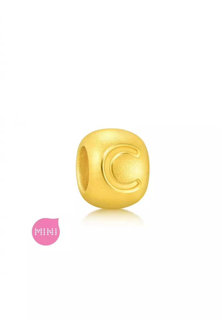 Charme 999 24K Gold Letter C Alphabet Charm 92898C (Bracelet not included)