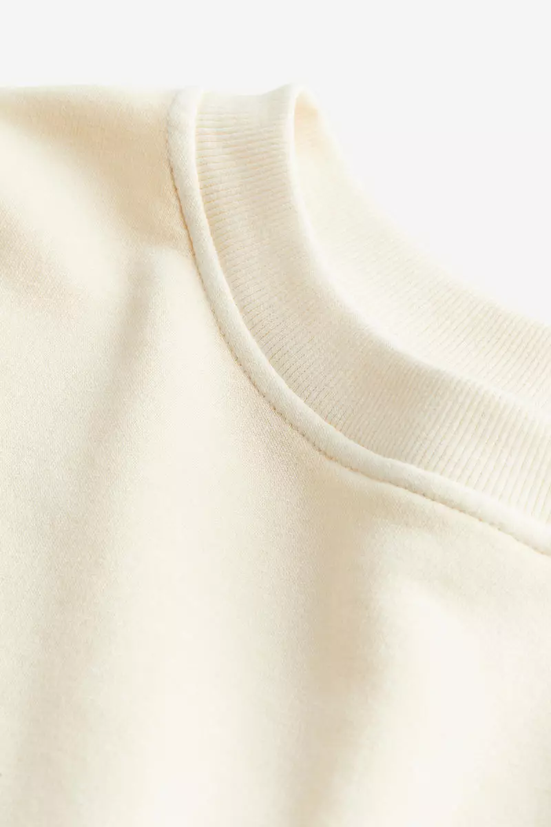 Cropped short-sleeved sweatshirt