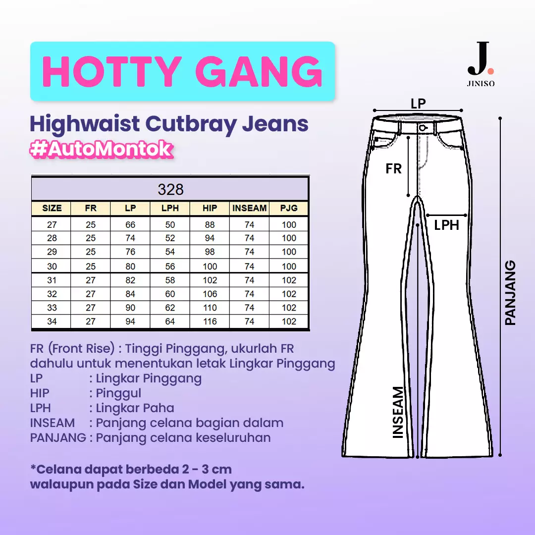 HW Cutbray Jeans 328 HOTTY GANG